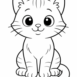Desenho de Gatos para colorir