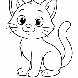 Desenho de Gatos para colorir