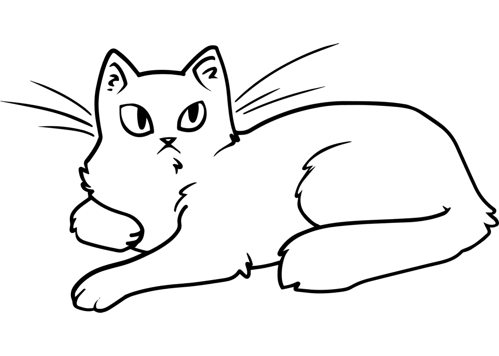 Desenho de Gatos para colorir