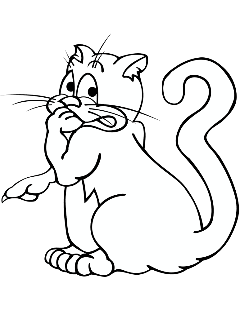 Desenho de Gatos para colorir