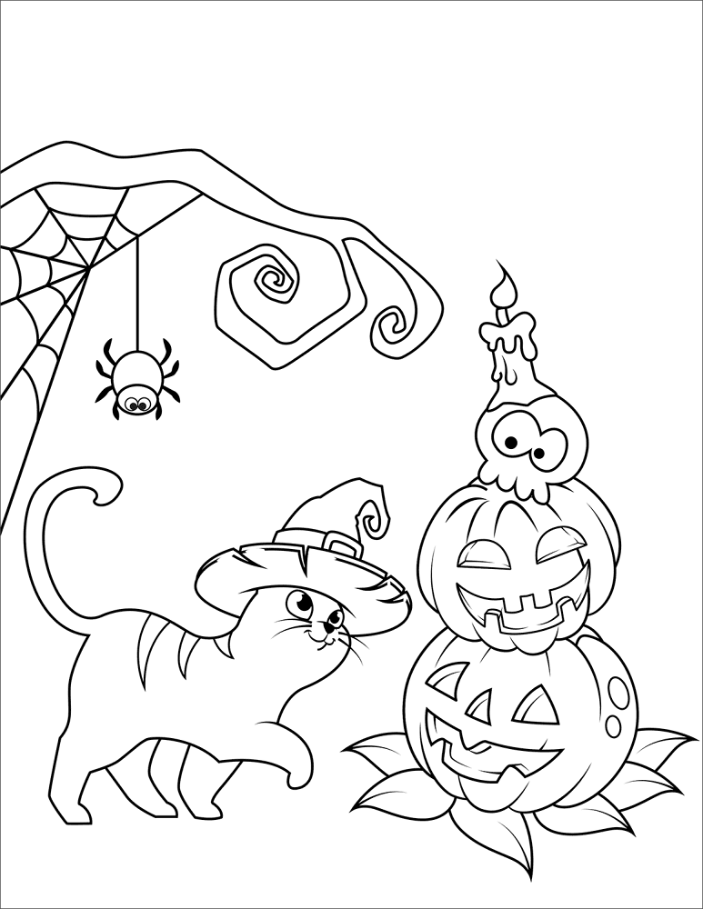 Desenho de Gatos para colorir