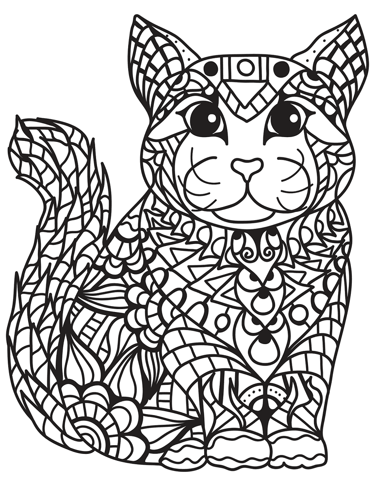 Desenho de Gatos para colorir