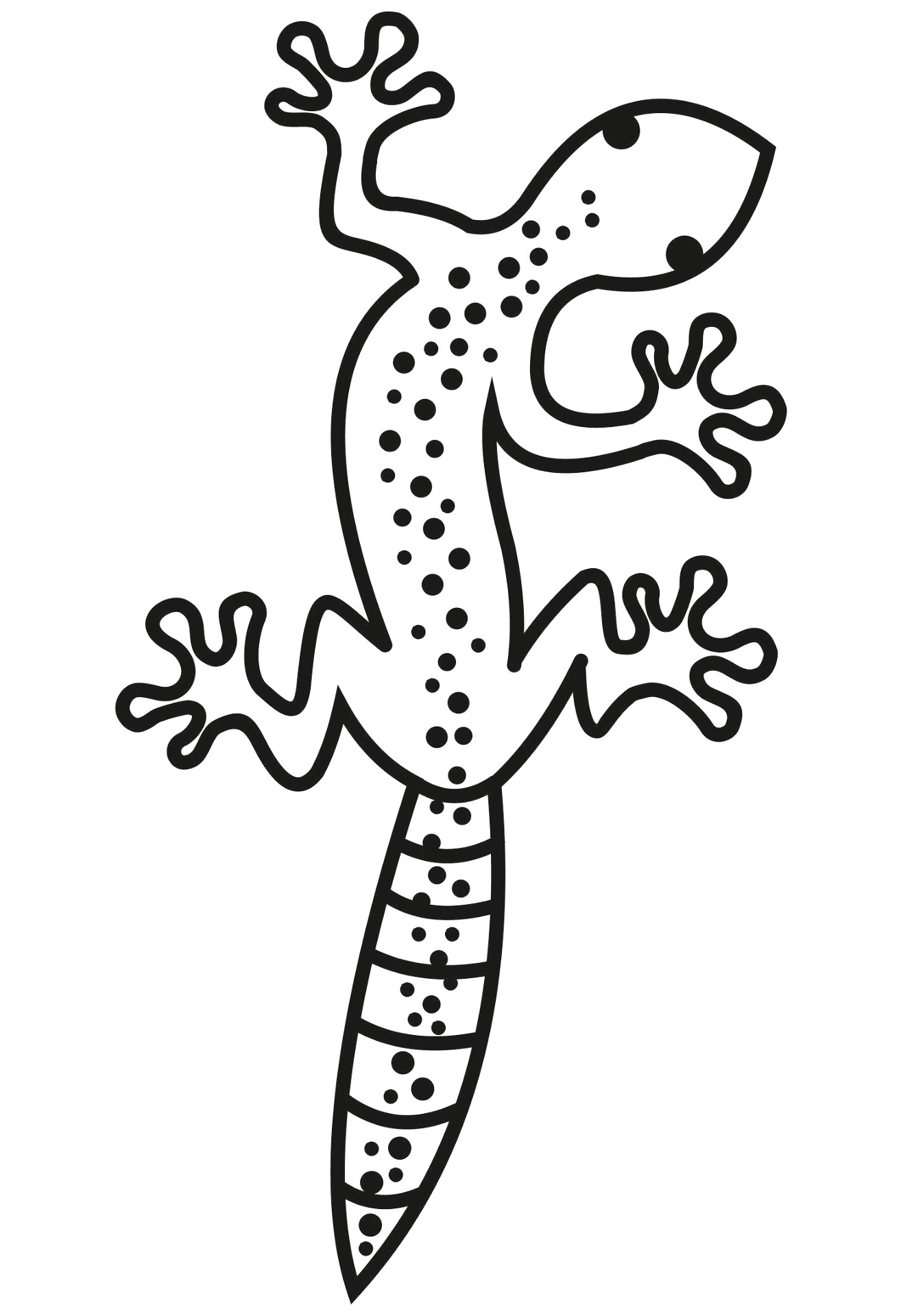 Desenho de Geco para colorir e imprimir: número 13