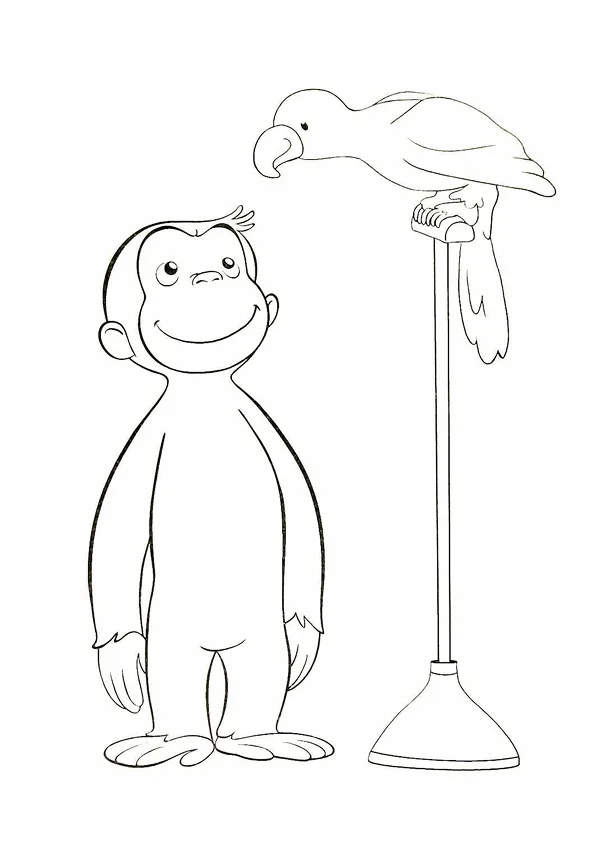 Desenho de George o Curioso para colorir e imprimir: número 6