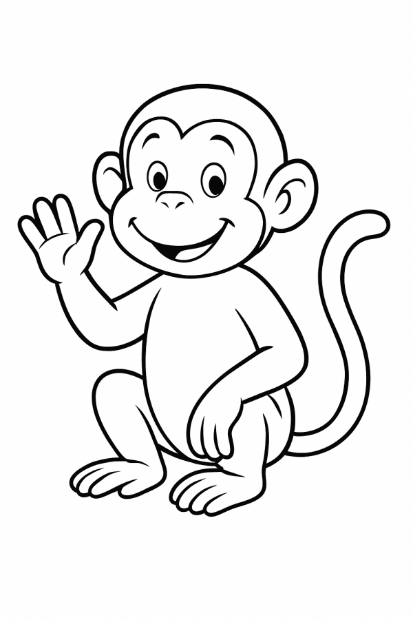 Desenho de George o Curioso para colorir e imprimir: número 8