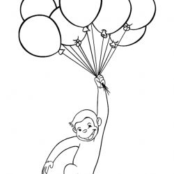Desenho de George o Curioso para colorir e imprimir: número 13