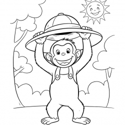 Desenho de George o Curioso para colorir e imprimir: número 17