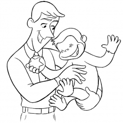 Desenho de George o Curioso para colorir e imprimir: número 19
