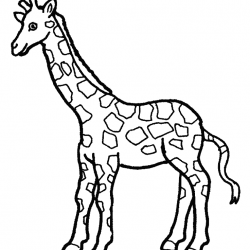 Desenho de Girafas para colorir e imprimir: número 8