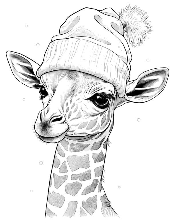 Desenho de Girafas para colorir e imprimir: número 9