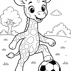 Desenho de Girafas para colorir e imprimir: número 16