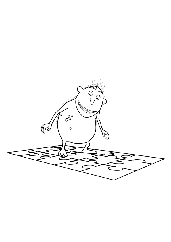 Desenho de Godofredo para colorir e imprimir: número 1