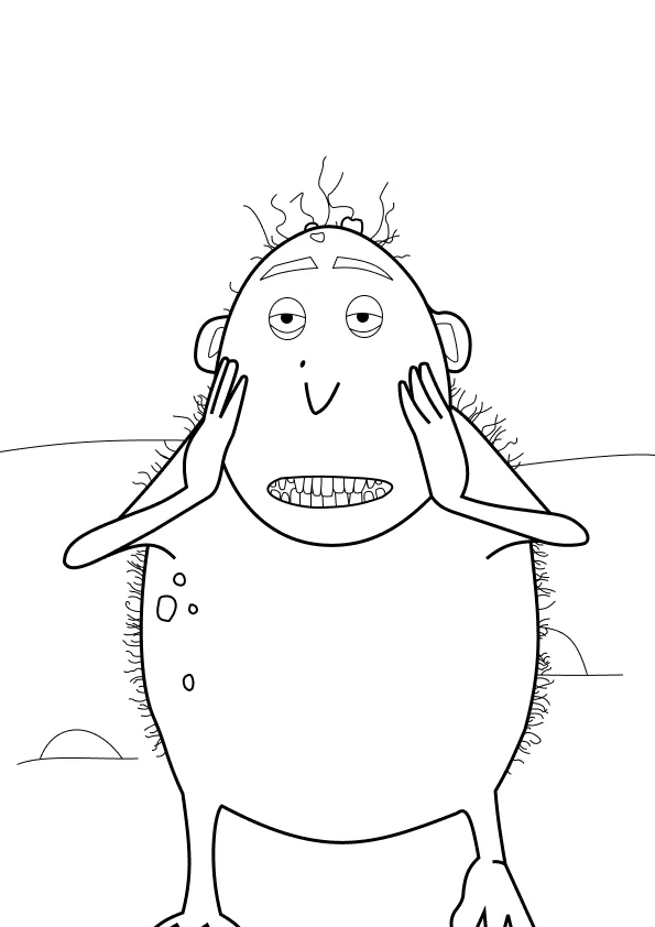 Desenho de Godofredo para colorir e imprimir: número 3