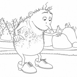 Desenho de Godofredo para colorir e imprimir: número 5