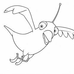 Desenho de Godofredo para colorir e imprimir: número 6