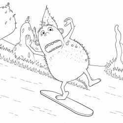 Desenho de Godofredo para colorir e imprimir: número 7