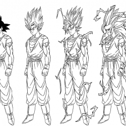 Desenho de Goku para colorir e imprimir: número 11