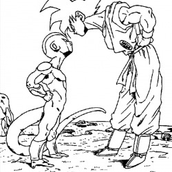 Desenho de Goku para colorir e imprimir: número 12