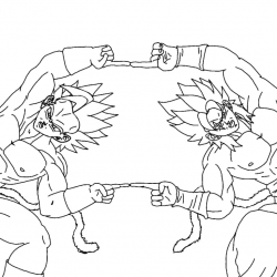 Desenho de Goku para colorir e imprimir: número 13