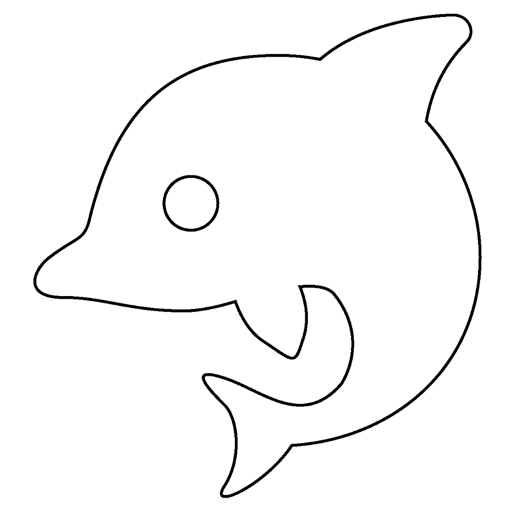 Desenho de Golfinhos para colorir e imprimir: número 3