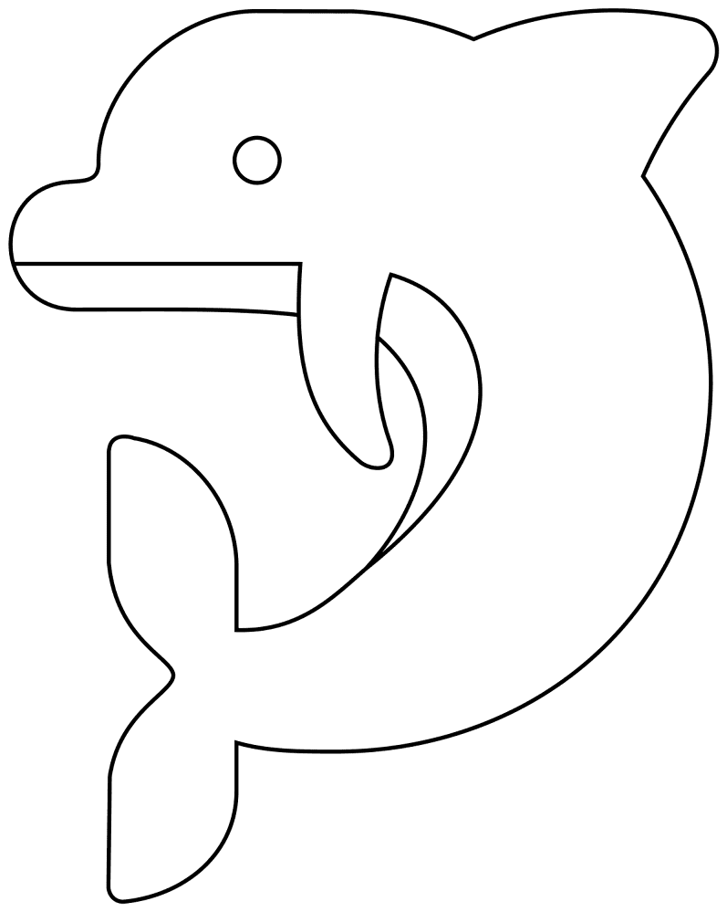 Desenho de Golfinhos para colorir e imprimir: número 11