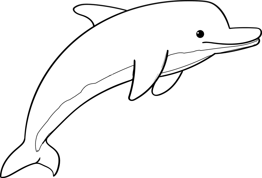 Desenho de Golfinhos para colorir e imprimir: número 27
