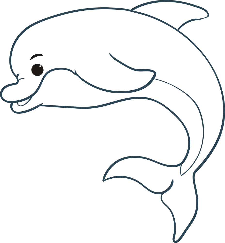 Desenho de Golfinhos para colorir e imprimir: número 28