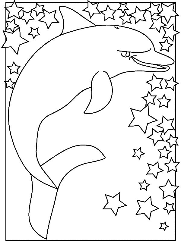 Desenho de Golfinhos para colorir e imprimir: número 30