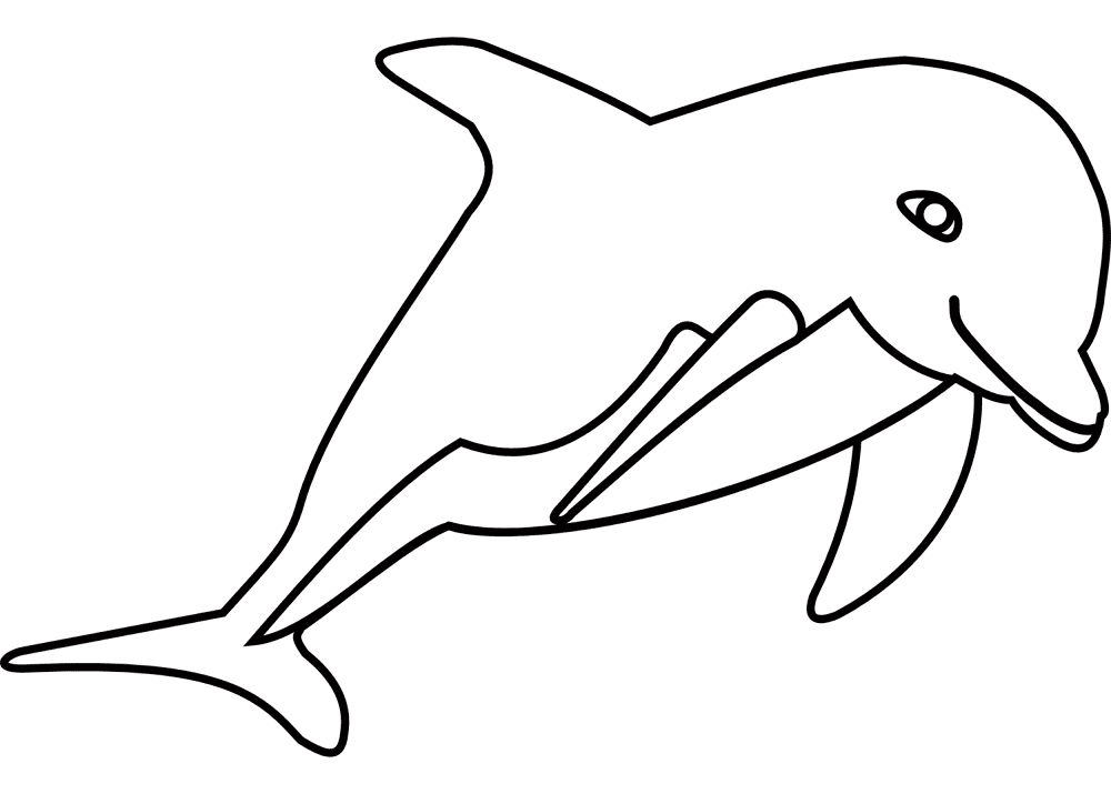 Desenho de Golfinhos para colorir e imprimir: número 34