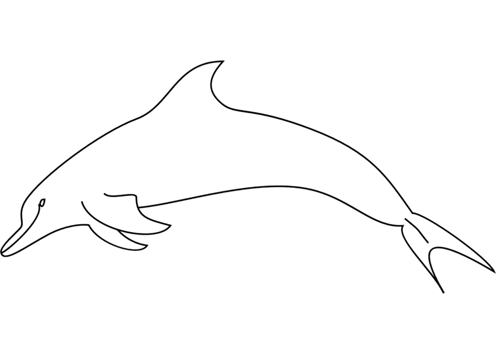 Desenho de Golfinhos para colorir e imprimir: número 36