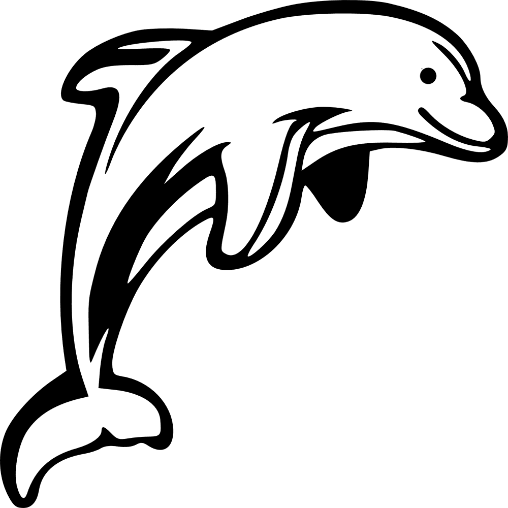 Desenho de Golfinhos para colorir e imprimir: número 38