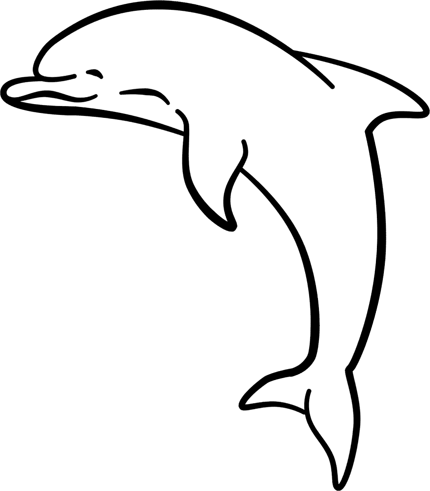 Desenho de Golfinhos para colorir e imprimir: número 40