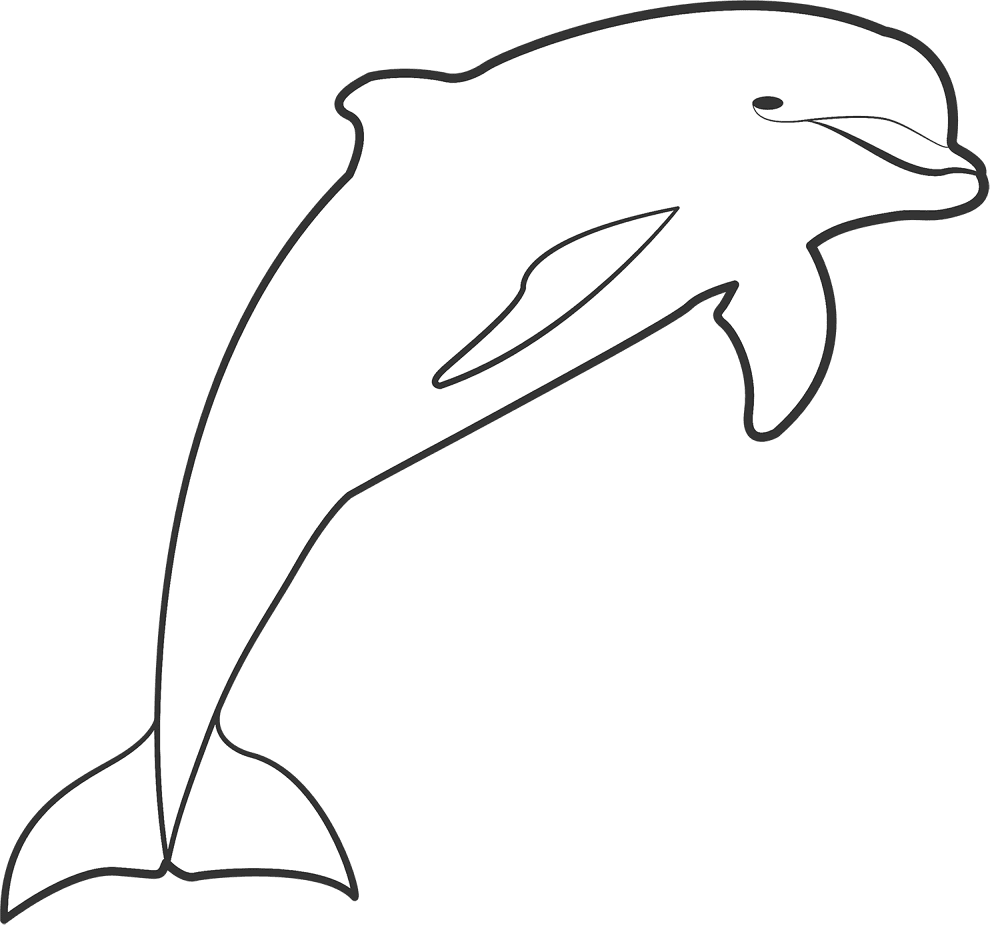 Desenho de Golfinhos para colorir e imprimir: número 41