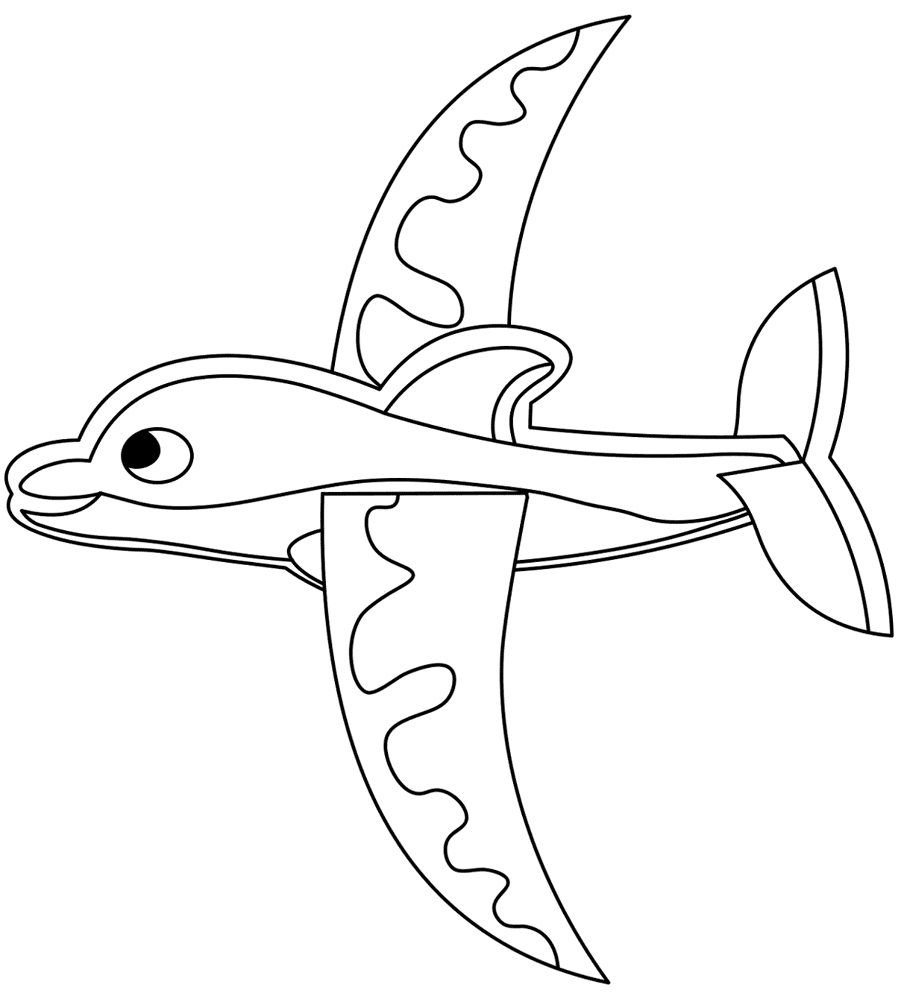 Desenho de Golfinhos para colorir e imprimir: número 44
