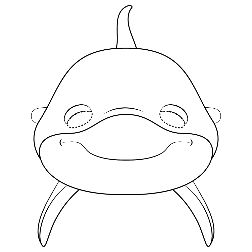 Desenho de Golfinhos para colorir e imprimir: número 47