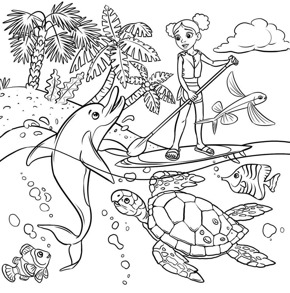 Desenho de Golfinhos para colorir