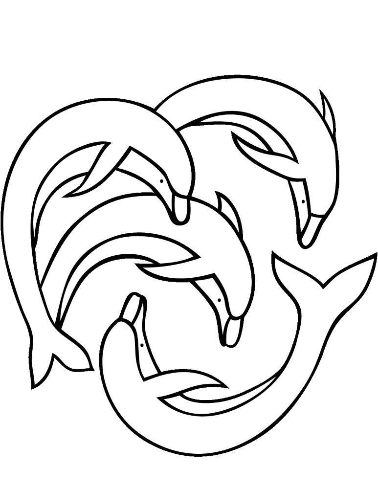 Desenho de Golfinhos para colorir
