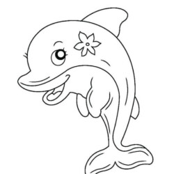 Desenho de Golfinhos para colorir