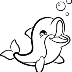 Desenho de Golfinhos para colorir