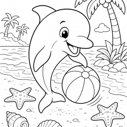 Desenho de Golfinhos para colorir