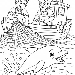Desenho de Golfinhos para colorir