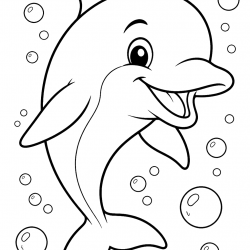Desenho de Golfinhos para colorir
