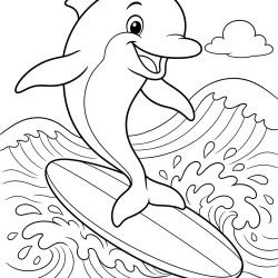 Desenho de Golfinhos para colorir