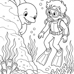 Desenho de Golfinhos para colorir