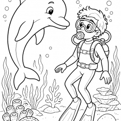 Desenho de Golfinhos para colorir
