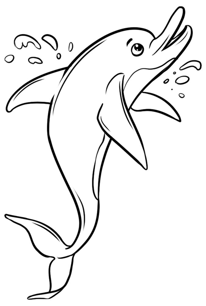 Desenho de Golfinhos para colorir