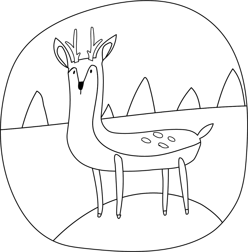 Desenho de Gracioso para colorir e imprimir: número 2