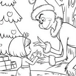 Desenho de Grinch para colorir e imprimir: número 9