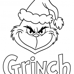 Desenho de Grinch para colorir e imprimir: número 10