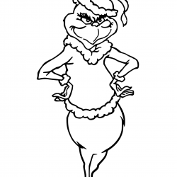 Desenho de Grinch para colorir e imprimir: número 11